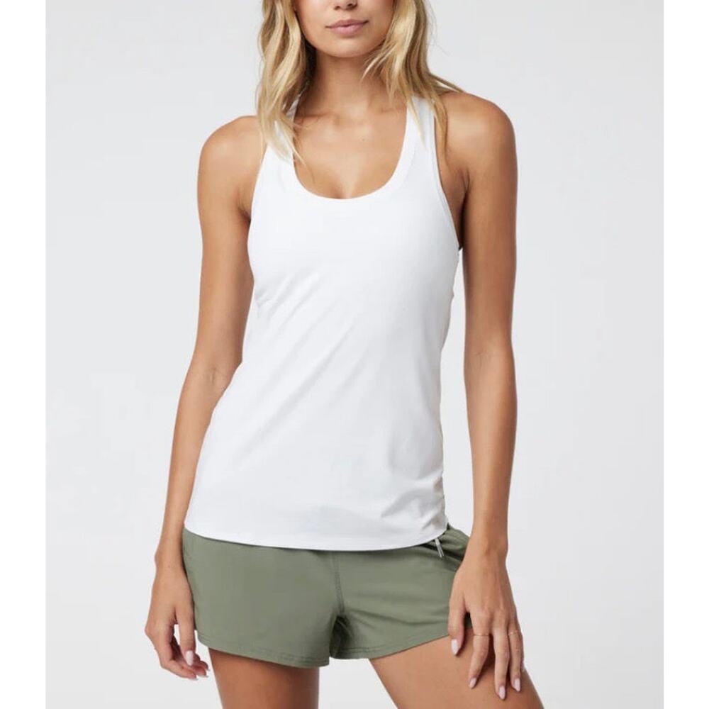 Flint Park Volley Tank Active Lightweight Moisture Wicking Stretch White NWT S